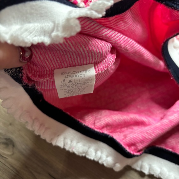 Pink and White Patterned Top with Puff Sleeves - Picture 5 of 5